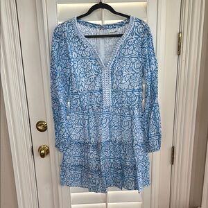 Roller Rabbit Blue and White Bell Sleeve Sundress